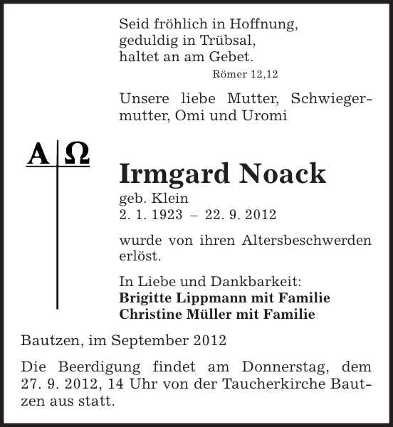 Bild zu Irmgard Noack