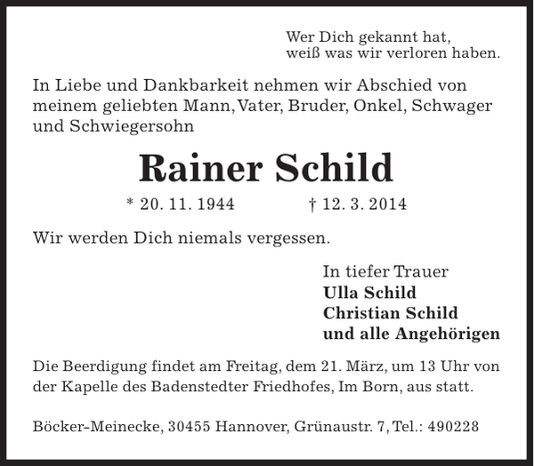 Bild zu Rainer Schild