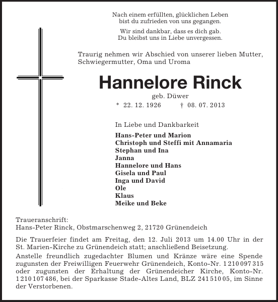 Bild zu Hannelore Rinck