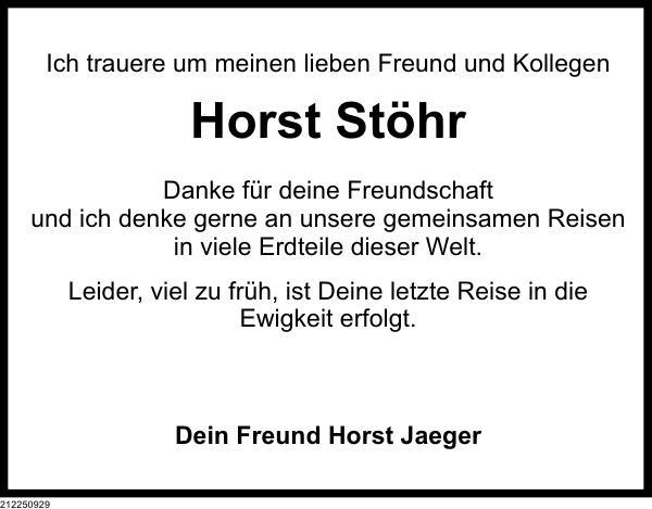 Bild zu Horst Stöhr