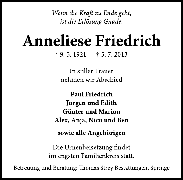 Bild zu Anneliese Friedrich