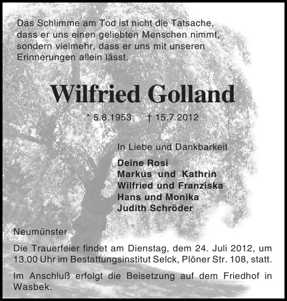 Bild zu Wilfried Golland