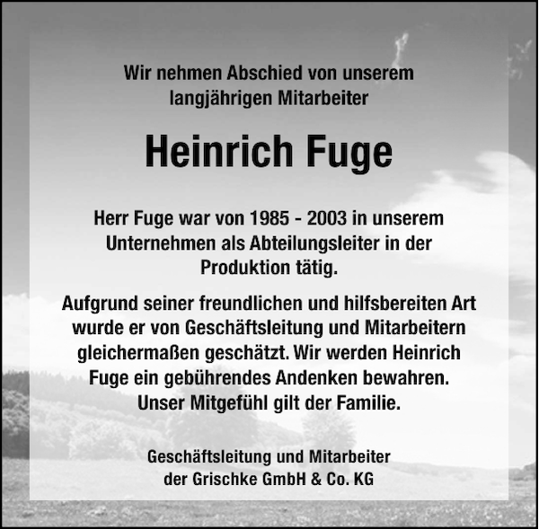 Bild zu Heinrich Fuge