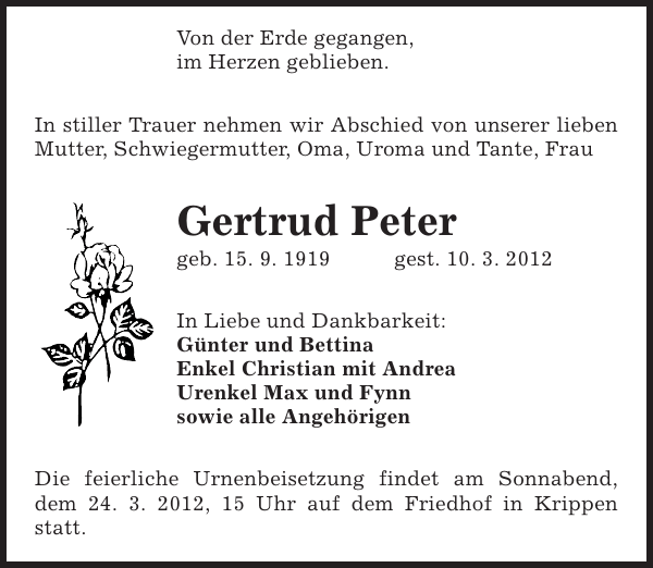 Bild zu Gertrud Peter