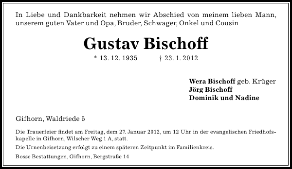 Bild zu Gustav Bischoff