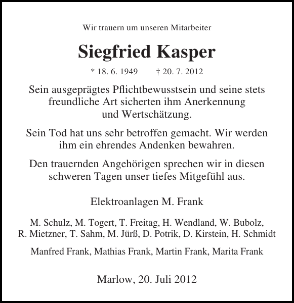 Bild zu Siegfried Kasper