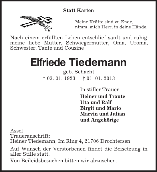 Bild zu Elfriede Tiedemann