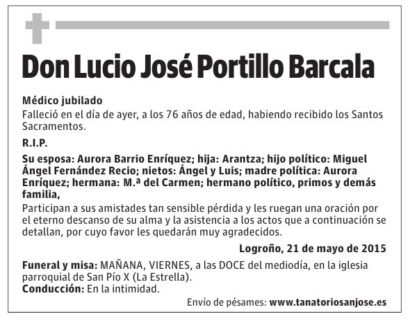Don Lucio José Portillo Barcala