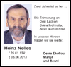 Heinz Nelles : Jahresgedenken