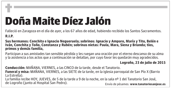 Doña Maite Díez Jalón