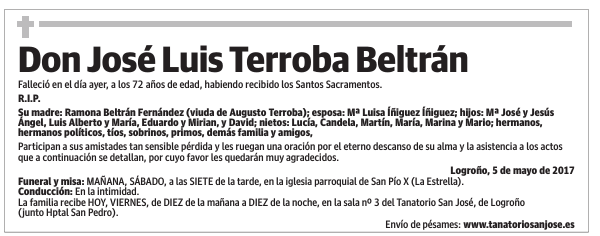 Don José Luis Terroba Beltrán