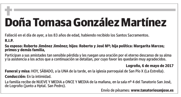 Doña Tomasa González Martínez